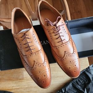 Leather brogue wingtip Oxfords size 13 men's NWB